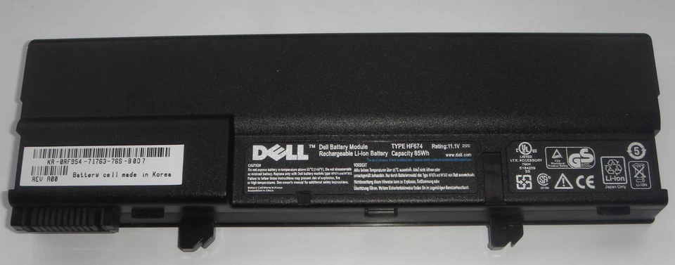 Batterie Original Dell XPS M1210 451-10357 Original Batterie Akku - Bild 1 von 1