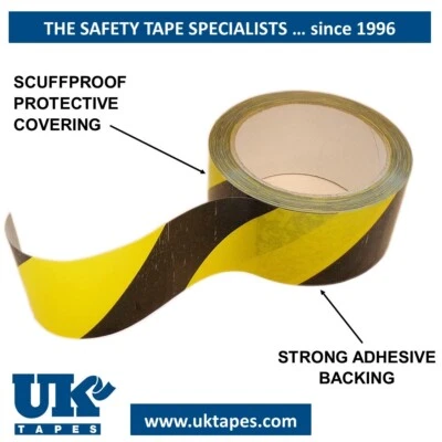TWININATE Black & Yellow adhesive hazard marking tape - £ 1.00 while stock last