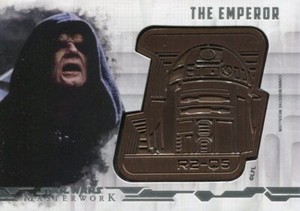 Star Wars Masterwork 2017 Bronze Medallion Card DM-TE The Emperor / R2-Q5