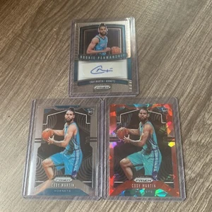 Lot X3 of 2019-20 Panini Prizm Cody Martin Rookie Penmanship/Red Ice/Base RC - Bild 1 von 2