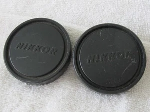 Genuine Nikon NIKKOR Nippon Kogaku Japan 60mm Slip-On Lens Cap Set of (2) - Picture 1 of 2
