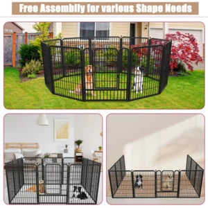 32" 40" 8 Panel Pet Dog Playpen Cage Enclosure Exercise Cat Puppy Metal Fence AU - Picture 1 of 17