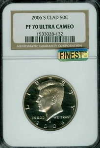 2006 S KENNEDY LOGO CLAD HALF DOLLAR NGC PF-70 UCAM MAC FINEST MAC SPOTLESS * - Picture 1 of 2