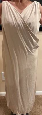 Винтажный заказ шампанского вечернее платье и надежном размер ~ 12 - шелк - Изображение 1 из 4