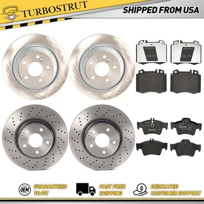 OE 布雷博前后制动转子垫套件适用于梅赛德斯-奔驰 CL500 2003-2006 — 第 1/4 张图片