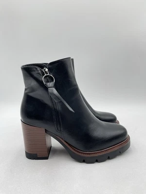 Botines negros PATRIZIA para mujer AHANA elegantes de cuero con cremallera lateral al tobillo talla 41 Foto 1 de 4