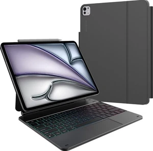 Apple iPad Air (2024) 13 inch Toetsenbord Hoes QWERTY Zwart - Afbeelding 1 van 1
