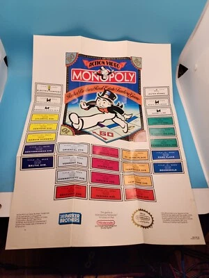 Monopoly PAR-6B-US NES Poster Foldout INSERT ONLY Authentic - Image 1 of 2