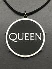 Queen Live Aid pendant handmade sterling silver 925 Roger Taylor black enamel