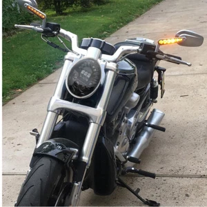 LED Headlight Hi/Lo w/ Turn Signal For Harley VROD V-Rod VRSC VRSCA VRSCDX VRSCR - Picture 1 of 12