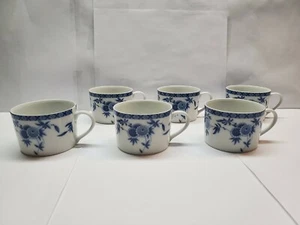 Juego de 6 tazas de café/té vintage TAITU MEDICI AZUL COBALTO - Imagen 1 de 7