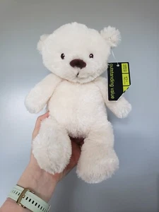 M&S cream teddy bear with brown nose. T79 09399/4450 ~ 11” Approx - Picture 1 of 5