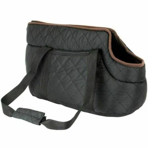 Pet Carrier Shoulder Bag Dog Puppy Black Quilted Sling Tote Cat Pouch - Picture 1 of 6