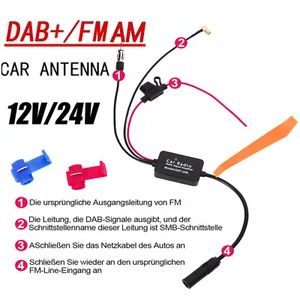 FM auf DAB 12V KFZ Auto Radio Antennenverstärker AM/FM Antenne Signal Verstärker - Picture 1 of 9