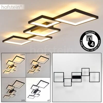 HOFSTEIN LED Flur Leuchten dimmbare Wohn Schlaf Zimmer Beleuchtung schwarz Decken Lampen