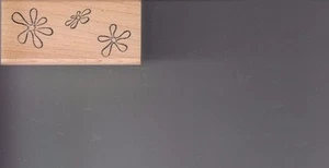 Estampilla de goma montada en madera copos de nieve ann-ticipations 2 x 3/4" envío gratuito - Imagen 1 de 2