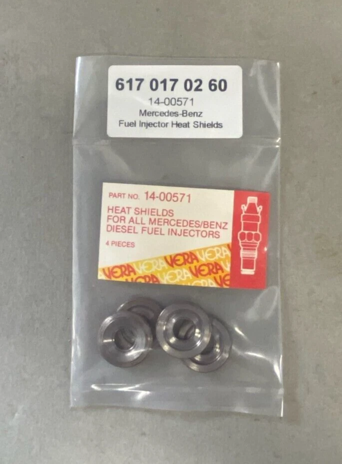 Protector térmico inyector de combustible Mercedes-Benz W110, W115 y W123 4 piezas; OE # 6170170360 Foto 1 de 1