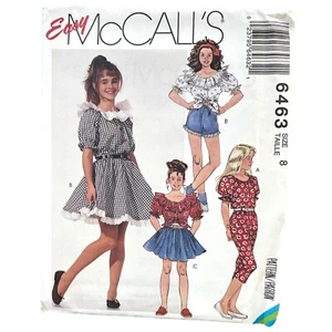 McCalls Sewing Pattern 6463 WESTERN Top Skirt Pants Shorts Girls Size 8 UNCUT - Picture 1 of 2