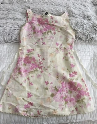 Nuevo con etiquetas Vestido GAP Niños Rosa Floral Lino/Rayón Talla XS (4-5) Foto 1 de 4