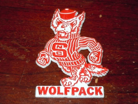 NORTH CAROLINA STATE WOLFPACK Vtg NCAA ACC RUBBER FRIDGE MAGNET Standings Board Cover