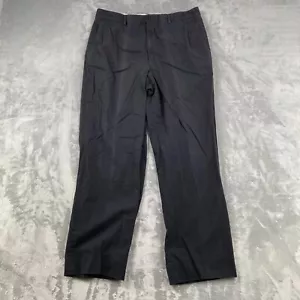 Giorgio Armani Le Collezioni Pants Men 36 Black Dress Slacks Mad in Italy Cotton - Picture 1 of 12