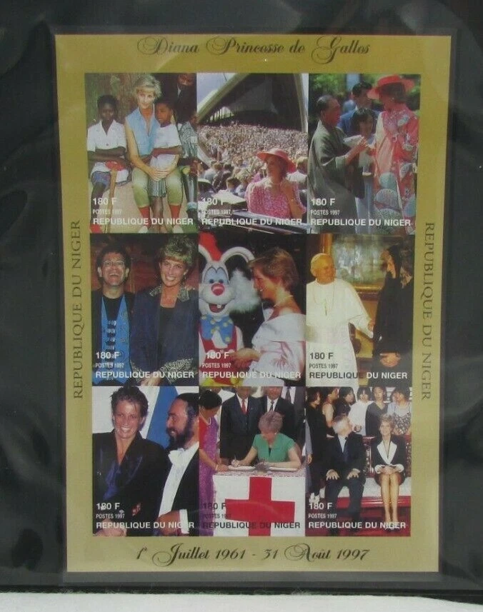 1997 Republic of Niger Sheet Princess Diana - Mint NH - Image 1 of 2