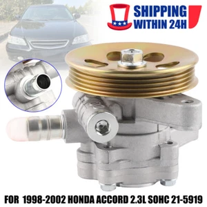 Power Steering Pump 21-5919 w/ Pulley for 1998-2002 Honda Accord 2.3L SOHC Front - Picture 1 of 20