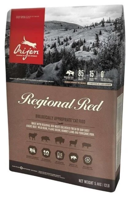 Orijen Regional Red Trocken-Katzenfutter - Rindfleisch, 5,4kg