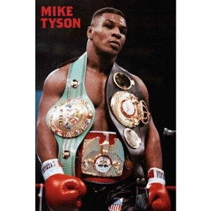 PÓSTER CINTURONES MIKE TYSON NUEVO 24X36 ENVÍO GRATUITO - Imagen 1 de 1
