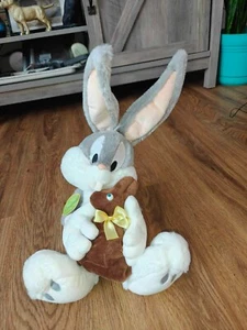 Looney Tunes Easter Bugs Bunny with Chocolate Bunny 15" Plush Hallmark NEW - Picture 1 of 4
