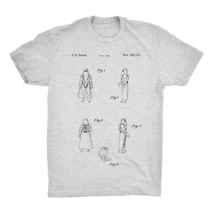 Storm Trooper Patent T-Shirt. Cotton Star Wars Shirt on Black White or Gray. NEW - Bild 1 von 7