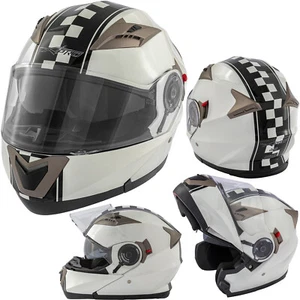 Modular Klapphelm Touring Approved ECE 22 Moto Doppelvisier weiß - Bild 1 von 19