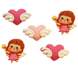 Juego de adornos artesanales Love From Above alas de ángeles de San Valentín coser miniaturas - Imagen 1 de 2