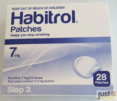 STEP 3 HABITROL TRANSDERMAL NICOTINE PATCHES (28 Patches) NEW 02/2027 - Image 1 of 3
