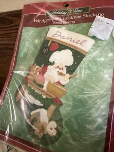 Bucilla Chef SANTA BAKING Cooking Felt Christmas Stocking Kit Cookies 84342 New - Picture 1 of 6