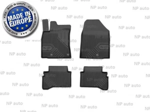NEW SET LHD BLACK FLOOR MATS WATERPROOF AUTO LINERS FOR IONIQ HYBRID 2016-2021 - Picture 1 of 4