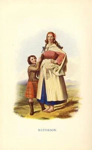 CLAN MATHESON , Original print 1899 by R R McIan: SCOTLAND, SCOTTISH CLANS - Picture 1 of 1