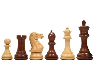The Honour of Staunton (HOS) Weighted Chess Pieces in Bud Rosewood& Boxwood-4.0" - Picture 1 of 12