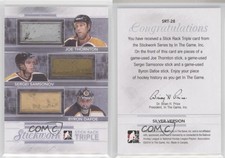 2013 ITG Stickwork Stick Rack Triple Silver Joe Thornton Sergei Samsonov #SRT-28