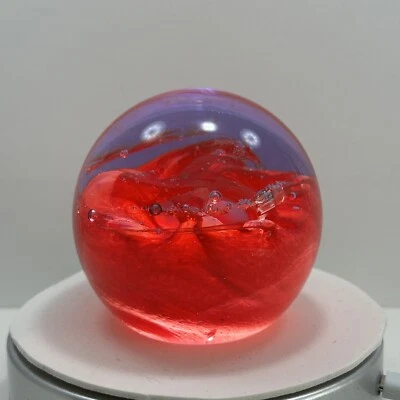 Caithness Large Paperweight Inferno Red Art Glass - Image 1 of 4