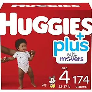 Huggies Little Movers Plus Diapers, Size 4 (174-Count) - Picture 1 of 1