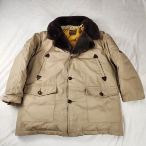 VTG EDDIE BAUER GOOSE DOWN PARKA JACKET FUR WORKWEAR NIGEL CABOURN JUNYA Sz XL? - Picture 1 of 24