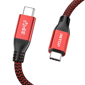 RIITOP USB C to C Cable 100W 5FT, 20Gbps, USB 3.2 Type C Gen 2x2 Cable 4K Video - Picture 1 of 7