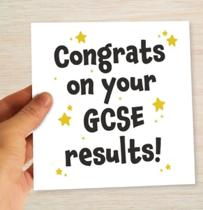 Congrats on your GCSE tarjeta de resultados - estudiantes de exámenes escolares - correo gratuito bien hecho - Imagen 1 de 8