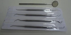 Dental Tartar Calculus Plaque Remover Tooth Scraper, Dental Mirror & Scaler Set - Picture 1 of 1