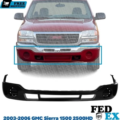 Front Bumper Cover For 2003-2006 GMC Sierra 1500 Sierra 2500 HD Primed - Image 1 of 4