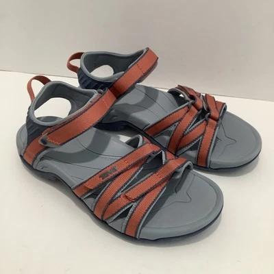 Sandalias Teva Tirra Senderismo Naranja Gancho y Lazo Correas Ajustables Mujer Talla 7M, Nuevo Foto 1 de 4