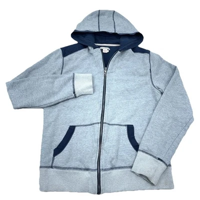 Jaqueta moletom masculina com capuz carbono 2 cobalto cinza médio azul zíper completo urze * - Imagem 1 de 4