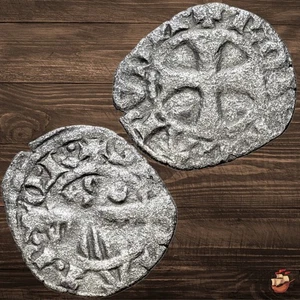 Moneda romana medieval - Denier Provisino - Senado de Roma (c. 1188-1252) SPQR @e758 - Imagen 1 de 6