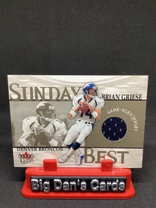 Brian Griese 2001 Fleer Ultra Sunday Best GU Jersey Relic Denver Broncos - Picture 1 of 2